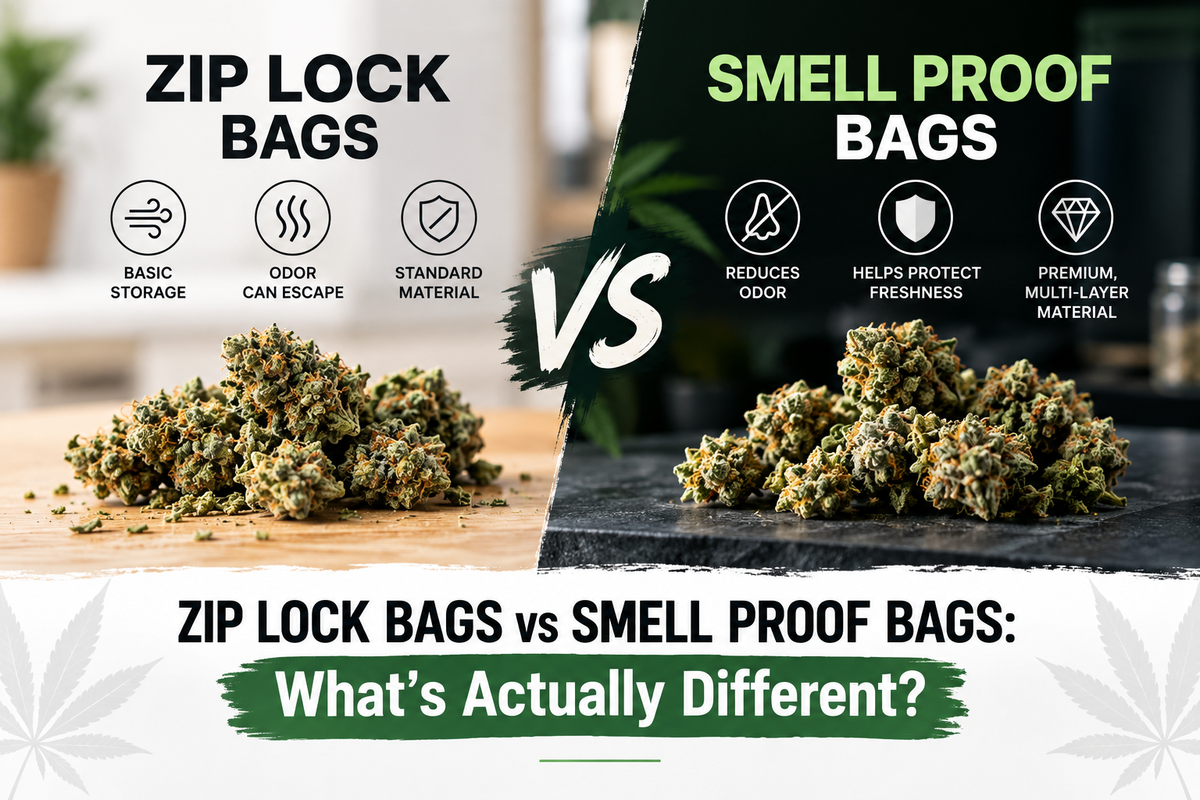 Zip Lock Bags vs Smell Proof Bags: What's Actually Different