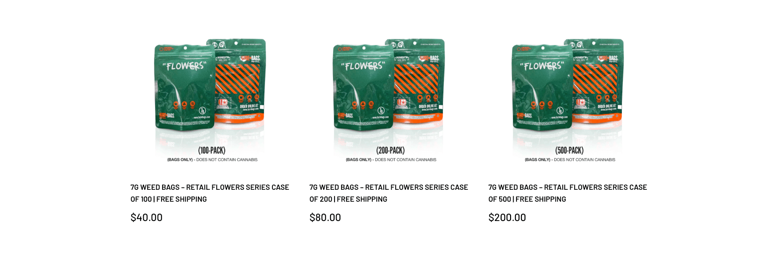 The Perfect 7g Weed Bag / “Flowers” Series for Dispensaries & Retail