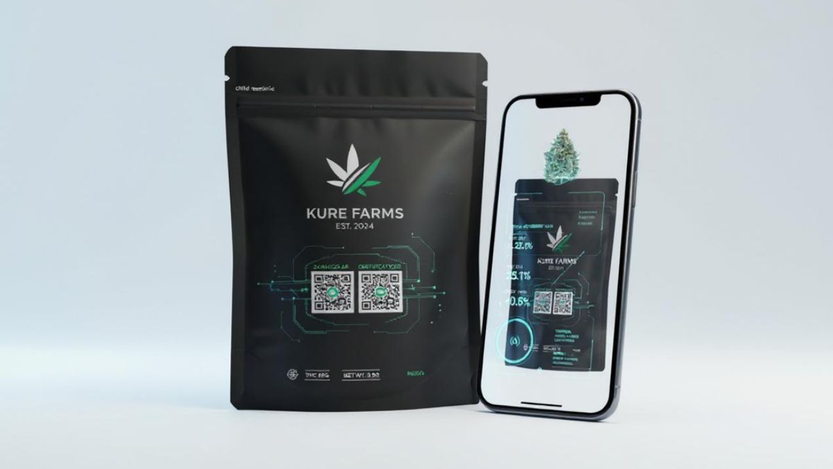 Illustration of custom weed bags highlighting modern cannabis packaging design.