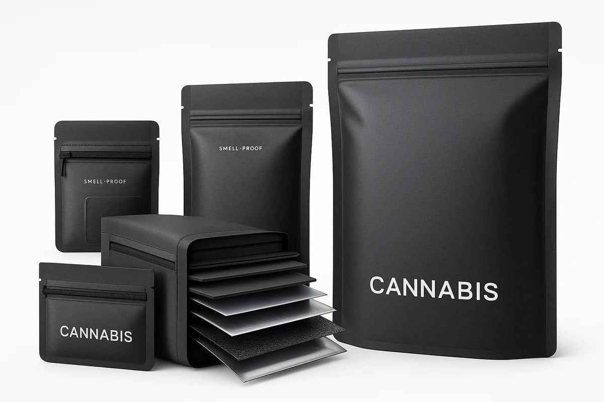 High-quality smell proof weed bags with airtight zipper seal and multi-layer odor blocking technology for cannabis freshness in 2025