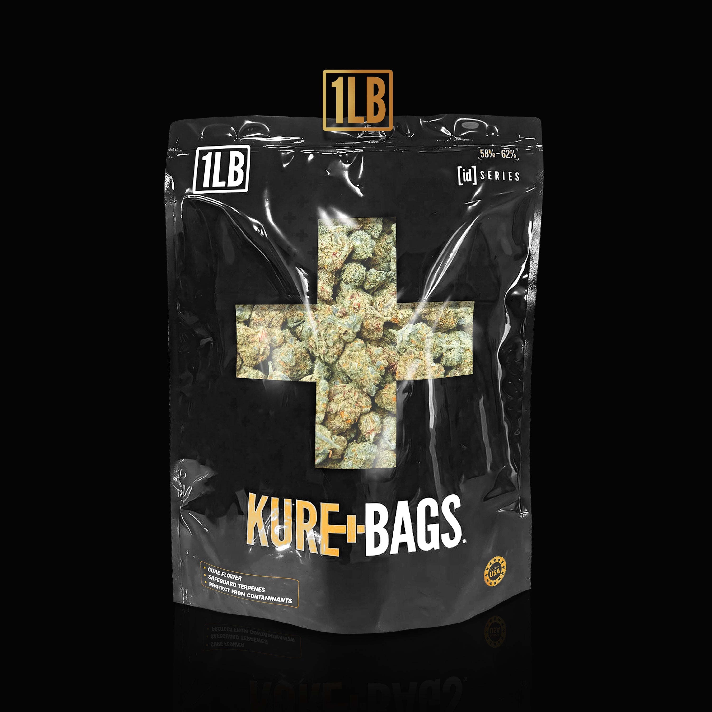 WHOLESALE – 1LB SMELL PROOF WEED BAGS – KURE BAGS – FREE SHIPPING