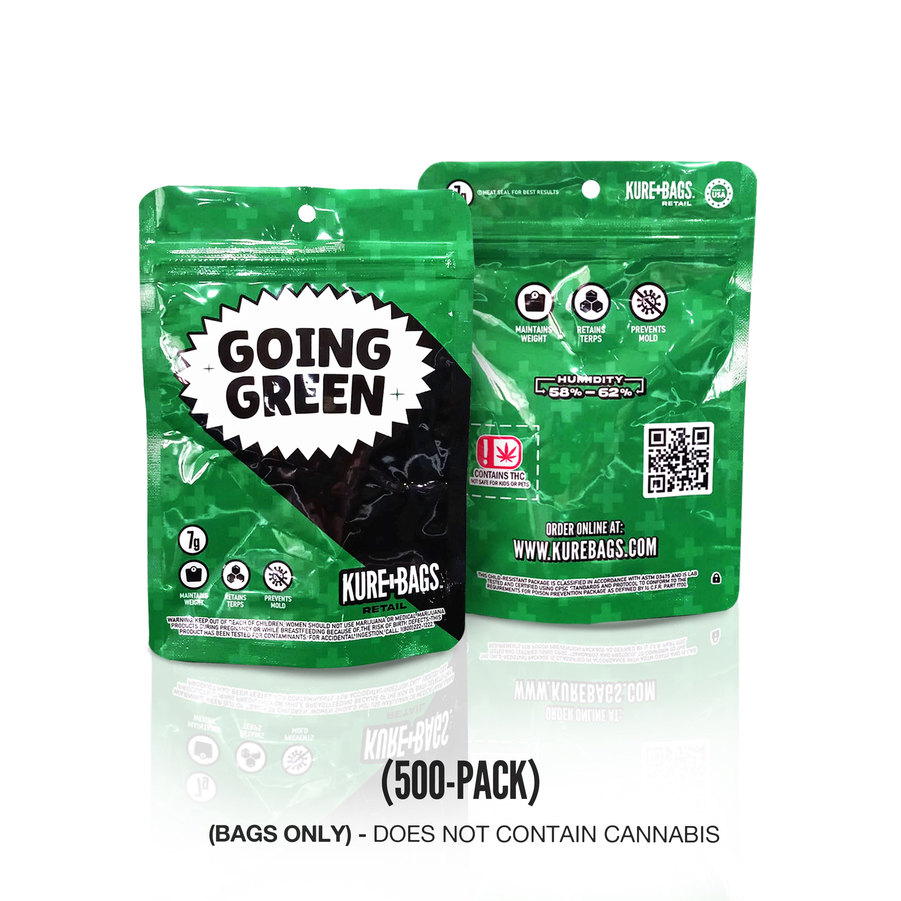 RETAIL BAGS - GOING GREEN SERIES - (7g) - (Case of 500)