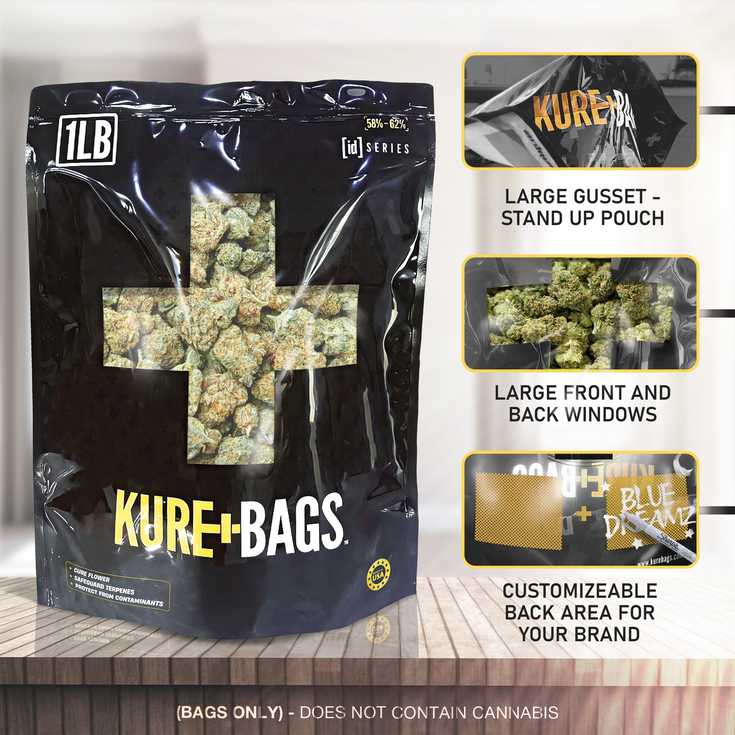 1 POUND SMELL PROOF BAGS | CASE OF 10 | FREE SHIPPING