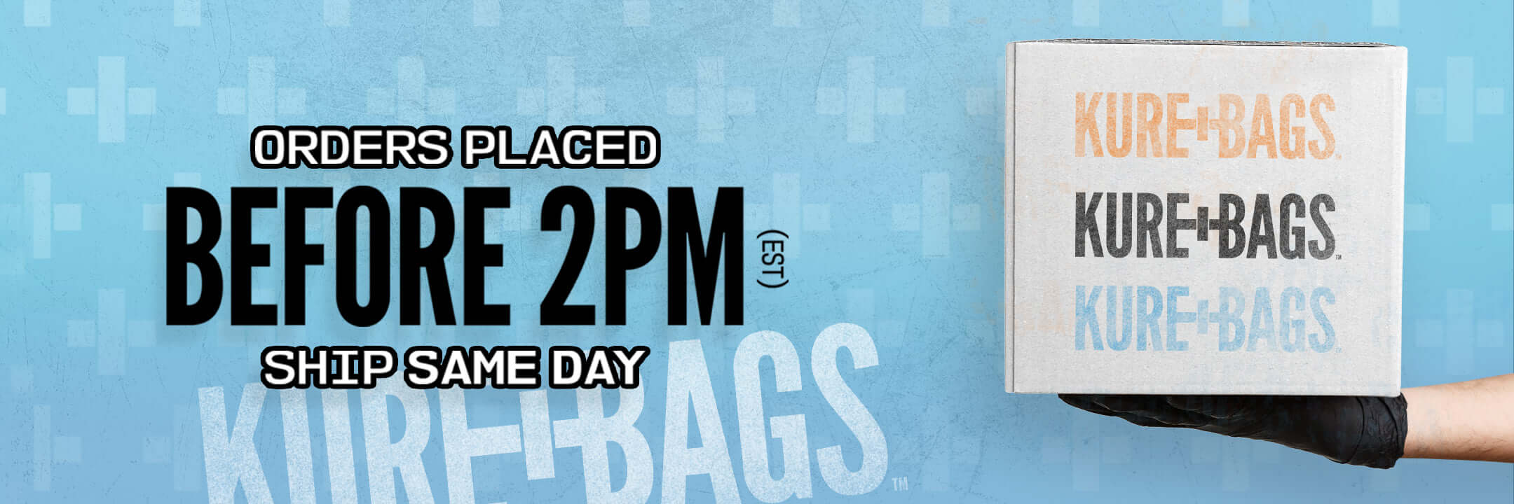 Kure Bags smell proof packaging – same day shipping for orders placed before 2 PM EST.