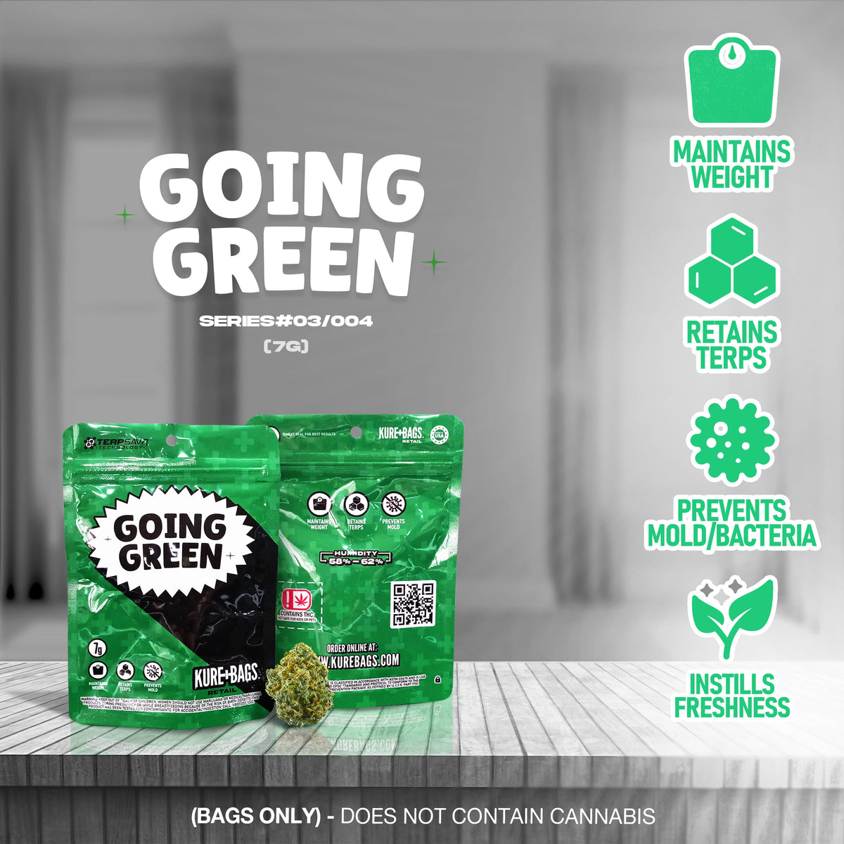 WHOLESALE 7G GOING GREEN BAGS