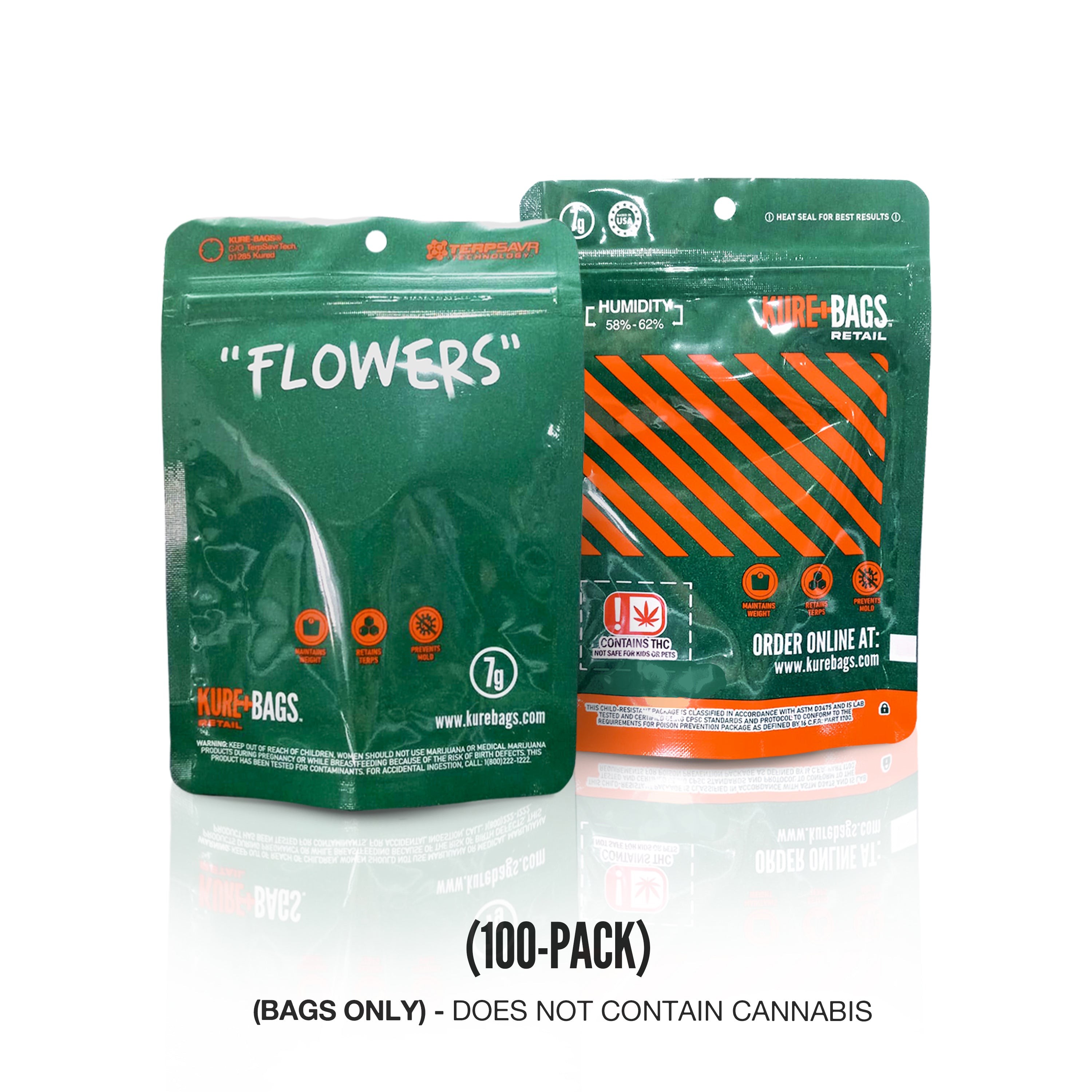 RETAIL BAGS - "FLOWERS" SERIES - (7g) - (Case of 100)