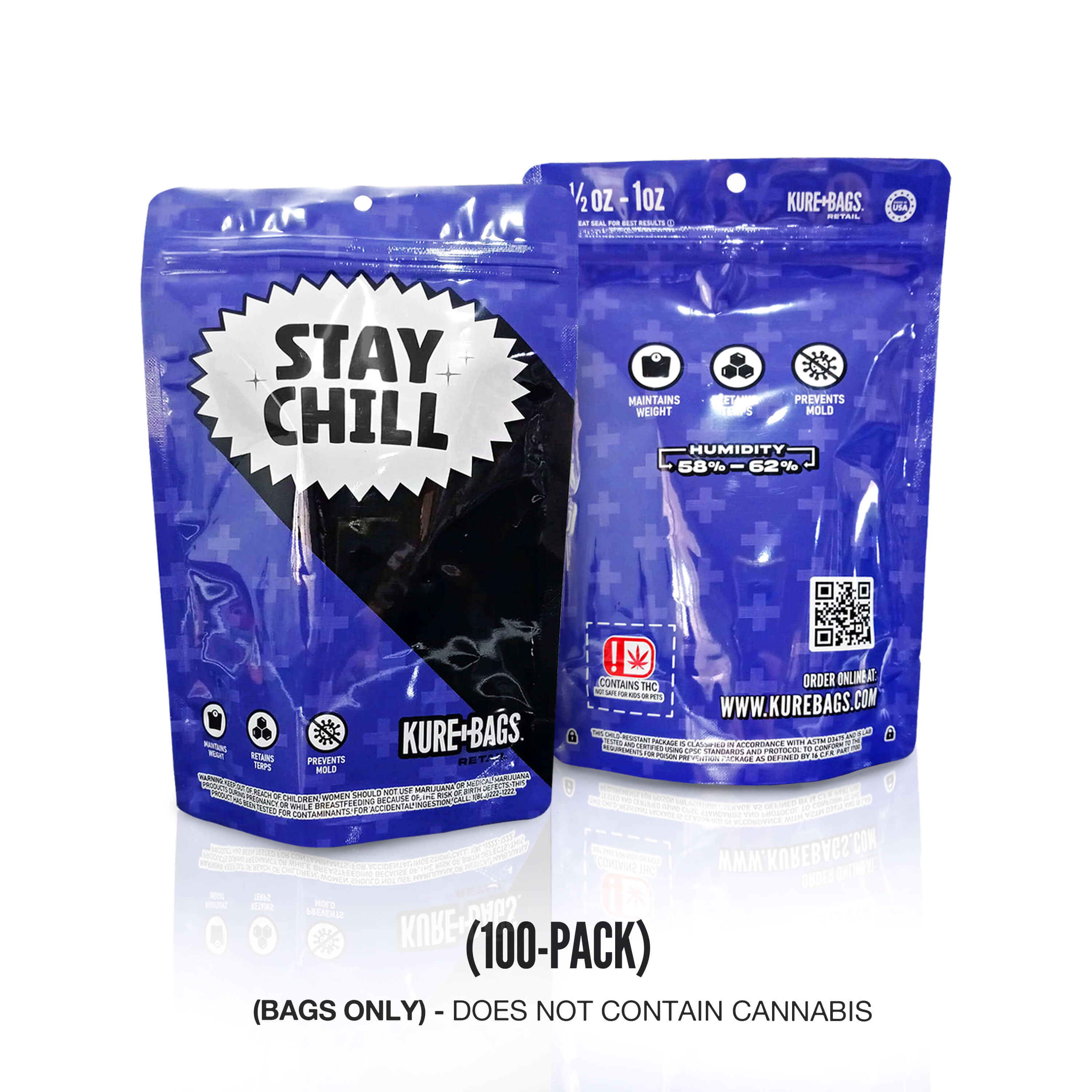 RETAIL ODOR PROOF BAGS – “STAY CHILL” SERIES – 1/2OZ–1OZ (100 CASE)