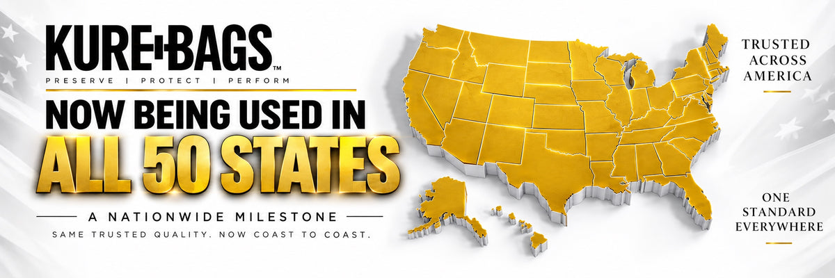 Kure Bags map of the United States highlighting nationwide use in all 50 states