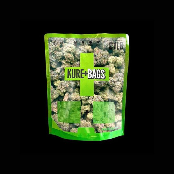 Kure Bags 1 pound black opaque smell proof cannabis storage bags with free shipping