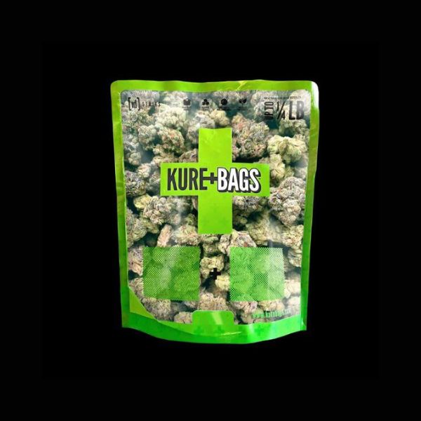 Kure Bags quarter pound black opaque smell proof cannabis storage bags with free shipping