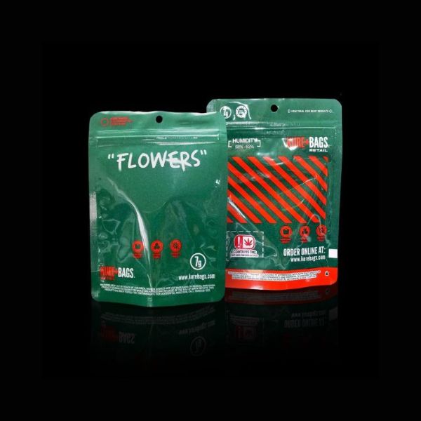Kure Bags retail dispensary smell proof bags flowers series available in 1/2oz to 1oz sizes
