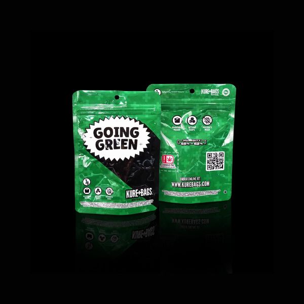 Kure Bags retail dispensary smell proof bags going green series 7g size