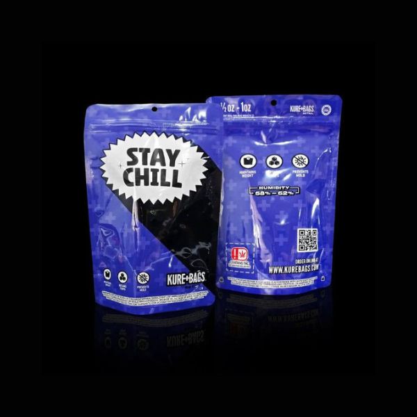 Kure Bags retail dispensary smell proof bags stay chill series available in 1/2oz to 1oz sizes